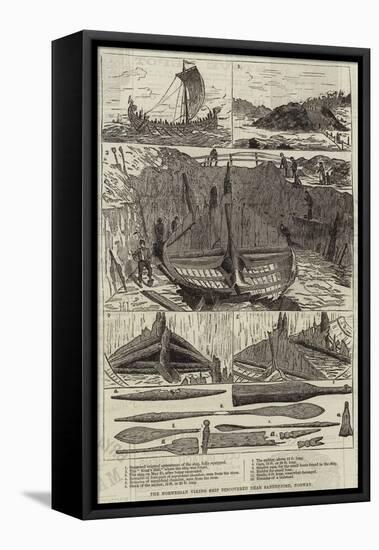 The Norwegian Viking Ship Discovered Near Sandefjord, Norway-null-Framed Stretched Canvas