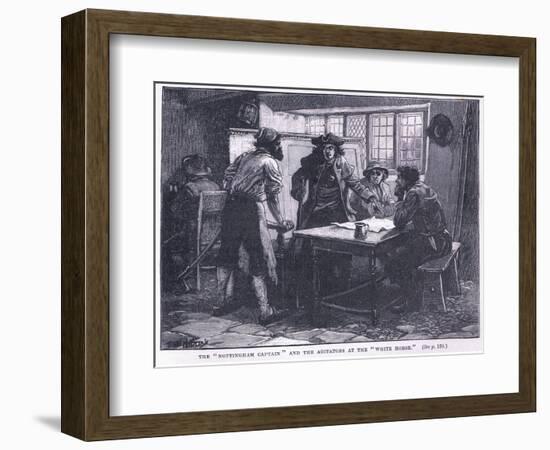 "The Nottingham Captain" and the Agitators at the White Horse Ad 1817-Paul Hardy-Framed Giclee Print