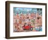 The Nudist Beach-Peter Adderley-Framed Art Print