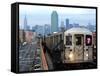 The Number 7 Train Runs Through the Queens Borough of New York-null-Framed Stretched Canvas