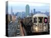 The Number 7 Train Runs Through the Queens Borough of New York-null-Stretched Canvas