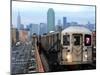 The Number 7 Train Runs Through the Queens Borough of New York-null-Mounted Photographic Print