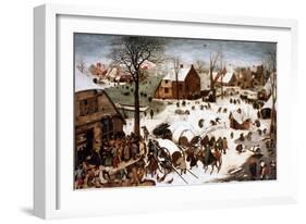 The Numbering at Bethlehem, 1566-Pieter Bruegel the Elder-Framed Giclee Print