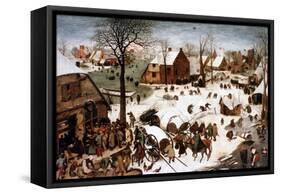 The Numbering at Bethlehem, 1566-Pieter Bruegel the Elder-Framed Stretched Canvas