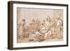 The Nursing of Punchinello-Giovanni Battista Tiepolo-Framed Giclee Print