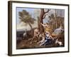 The Nurture of Jupiter, Mid-1630s-Nicolas Poussin-Framed Giclee Print