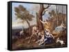 The Nurture of Jupiter, Mid-1630s-Nicolas Poussin-Framed Stretched Canvas