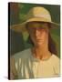 The Nut Brown Maid (Oil on Canvas)-George Clausen-Stretched Canvas