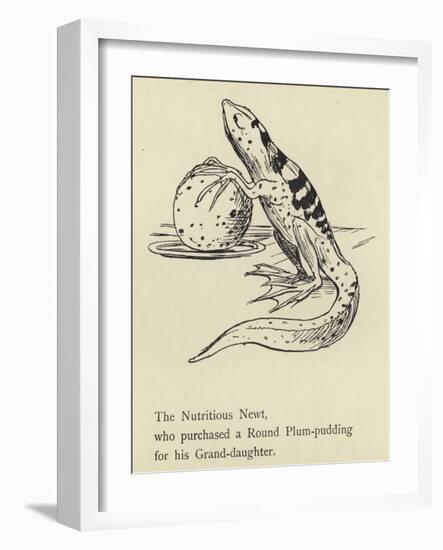 The Nutritious Newt-Edward Lear-Framed Giclee Print