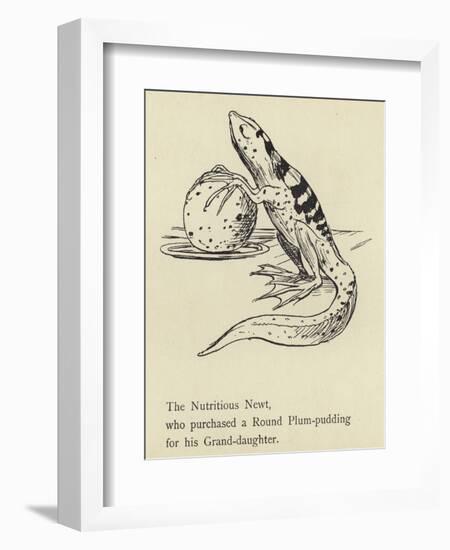 The Nutritious Newt-Edward Lear-Framed Giclee Print