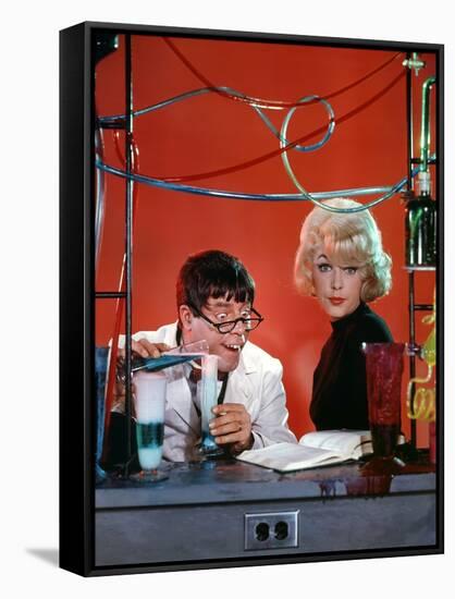 The Nutty Professor 1963 Directed by Jerry Lewis Jerry Lewis and Stella Stevens.-null-Framed Stretched Canvas