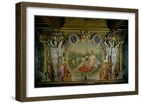 The Nymph of Fontainebleau, Detail of Decorative Scheme in the Gallery of Francis I, 1530-40-Rosso Fiorentino (Battista di Jacopo)-Framed Giclee Print