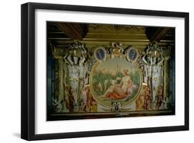 The Nymph of Fontainebleau, Detail of Decorative Scheme in the Gallery of Francis I, 1530-40-Rosso Fiorentino (Battista di Jacopo)-Framed Giclee Print