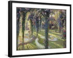 The Nymphs in the Garden, Les Nymphes dans un Jardin-Henri Martin-Framed Giclee Print