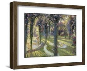 The Nymphs in the Garden, Les Nymphes dans un Jardin-Henri Martin-Framed Giclee Print