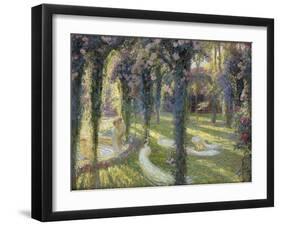 The Nymphs in the Garden, Les Nymphes dans un Jardin-Henri Martin-Framed Giclee Print