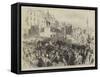 The O'Connell Centenary at Dublin, Mr Sullivan, Mp, Addressing the People in Sackville Street-Charles Robinson-Framed Stretched Canvas