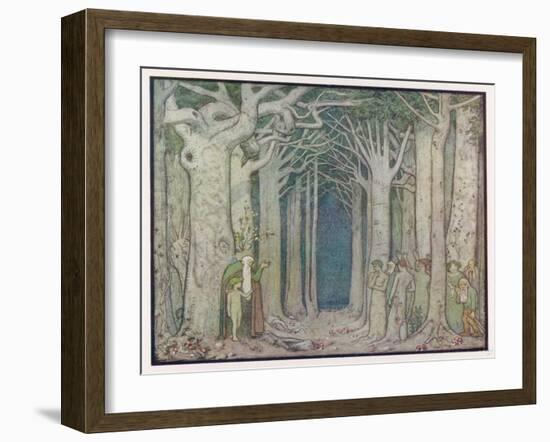 The Oak Addresses the Spirits of the Trees-null-Framed Art Print