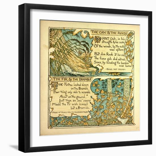 The Oak and the Reeds the Fir and the Bramble-null-Framed Giclee Print