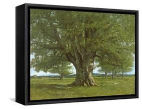 The Oak of Flagey, Called Vercingetorix-Gustave Courbet-Framed Stretched Canvas