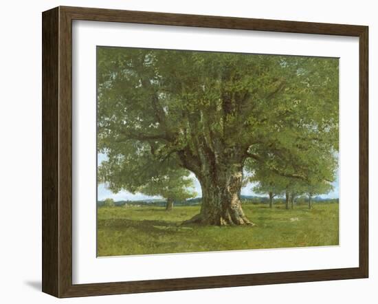 The Oak of Flagey, Called Vercingetorix-Gustave Courbet-Framed Giclee Print