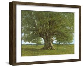 The Oak of Flagey, Called Vercingetorix-Gustave Courbet-Framed Giclee Print