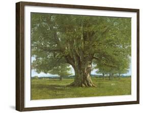 The Oak of Flagey, Called Vercingetorix-Gustave Courbet-Framed Giclee Print