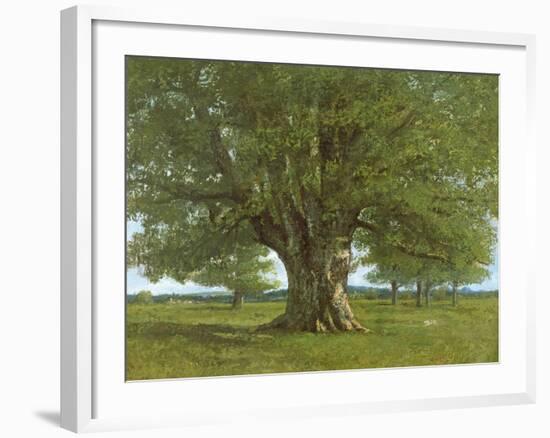 The Oak of Flagey, Called Vercingetorix-Gustave Courbet-Framed Giclee Print