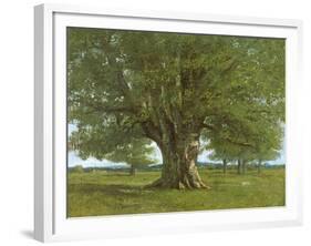 The Oak of Flagey, Called Vercingetorix-Gustave Courbet-Framed Giclee Print