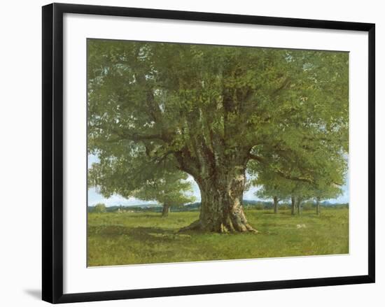 The Oak of Flagey, Called Vercingetorix-Gustave Courbet-Framed Giclee Print