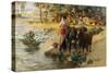 The Oasis-Frederik Arthur Bridgman-Stretched Canvas