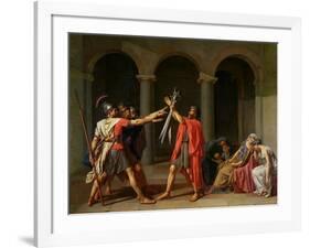 The Oath of Horatii, 1784-Jacques-Louis David-Framed Giclee Print