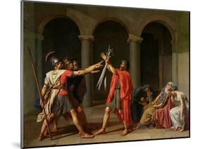 The Oath of Horatii, 1784-Jacques-Louis David-Mounted Giclee Print