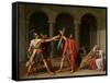 The Oath of Horatii, 1784-Jacques-Louis David-Framed Stretched Canvas