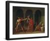 The Oath of Horatii, 1784-Jacques Louis David-Framed Giclee Print