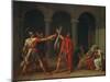 The Oath of Horatii, 1784-Jacques Louis David-Mounted Giclee Print