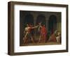 The Oath of Horatii, 1784-Jacques Louis David-Framed Giclee Print