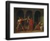The Oath of Horatii, 1784-Jacques Louis David-Framed Giclee Print