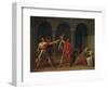 The Oath of Horatii, 1784-Jacques Louis David-Framed Giclee Print