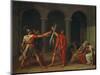 The Oath of Horatii, 1784-Jacques Louis David-Mounted Giclee Print