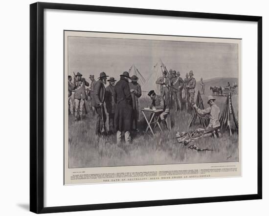 The Oath of Neutrality, Boers Being Sworn at Greylingstad-Henry Marriott Paget-Framed Giclee Print