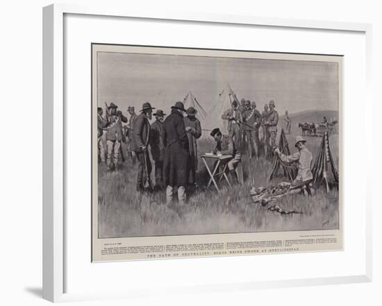 The Oath of Neutrality, Boers Being Sworn at Greylingstad-Henry Marriott Paget-Framed Giclee Print