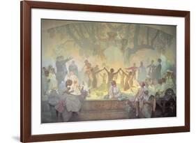 The Oath of Omladina under the Slavic Linden Tree, from the 'Slav Epic', 1926-Alphonse Mucha-Framed Giclee Print