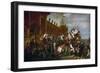 The Oath of the Army after the Distribution of the Eagles on the Champs De Mars-Jacques-Louis David-Framed Giclee Print