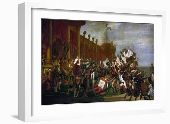 The Oath of the Army after the Distribution of the Eagles on the Champs De Mars-Jacques-Louis David-Framed Giclee Print