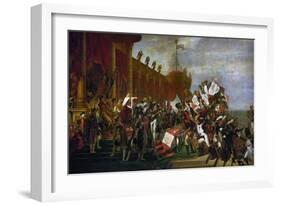 The Oath of the Army after the Distribution of the Eagles on the Champs De Mars-Jacques-Louis David-Framed Giclee Print