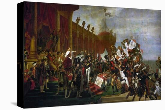 The Oath of the Army after the Distribution of the Eagles on the Champs De Mars-Jacques-Louis David-Stretched Canvas