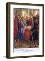 The Oath of the English Barons-Arthur Claude Strachan-Framed Giclee Print