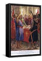 The Oath of the English Barons-Arthur Claude Strachan-Framed Stretched Canvas
