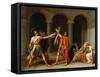 The Oath of the Horatii-Jacques Louis David-Framed Stretched Canvas